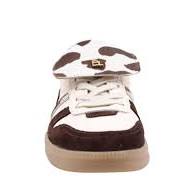 Babouche Alana 126 Dark Brown/Off white/Brown/White Cow