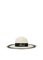 Afbeelding in Gallery-weergave laden, Karl Lagerfeld K/Signature STR Log Summer Hat White/Black
