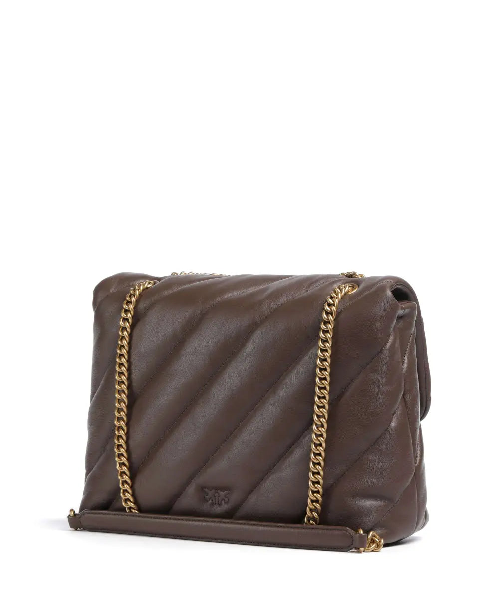 Pinko LOVE PUFF BIG  MARRONE CASTANO-ANTIQUE GOLD