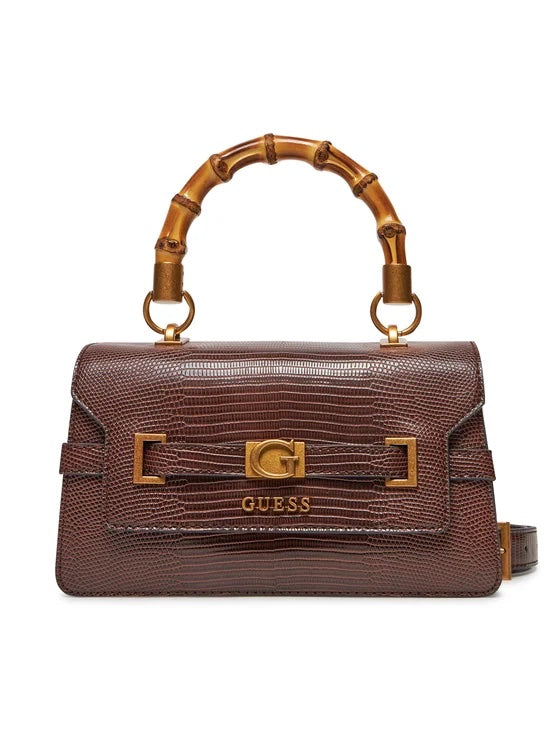 Guess Sibel Tri Comp Top Handle Flap Espresso