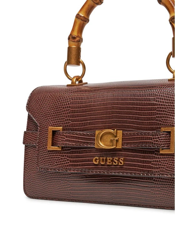 Guess Sibel Tri Comp Top Handle Flap Espresso