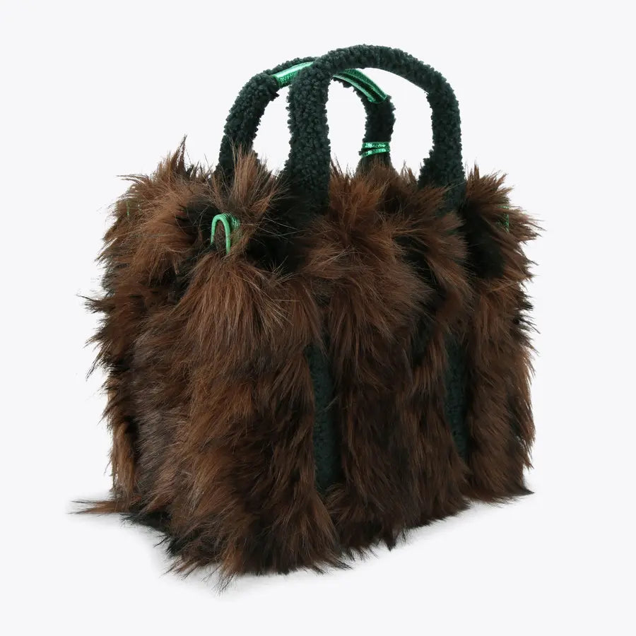 Kurt Geiger 690-F FUR SM SOUTHBANK TOTE-DK BRN COM-OTHERS