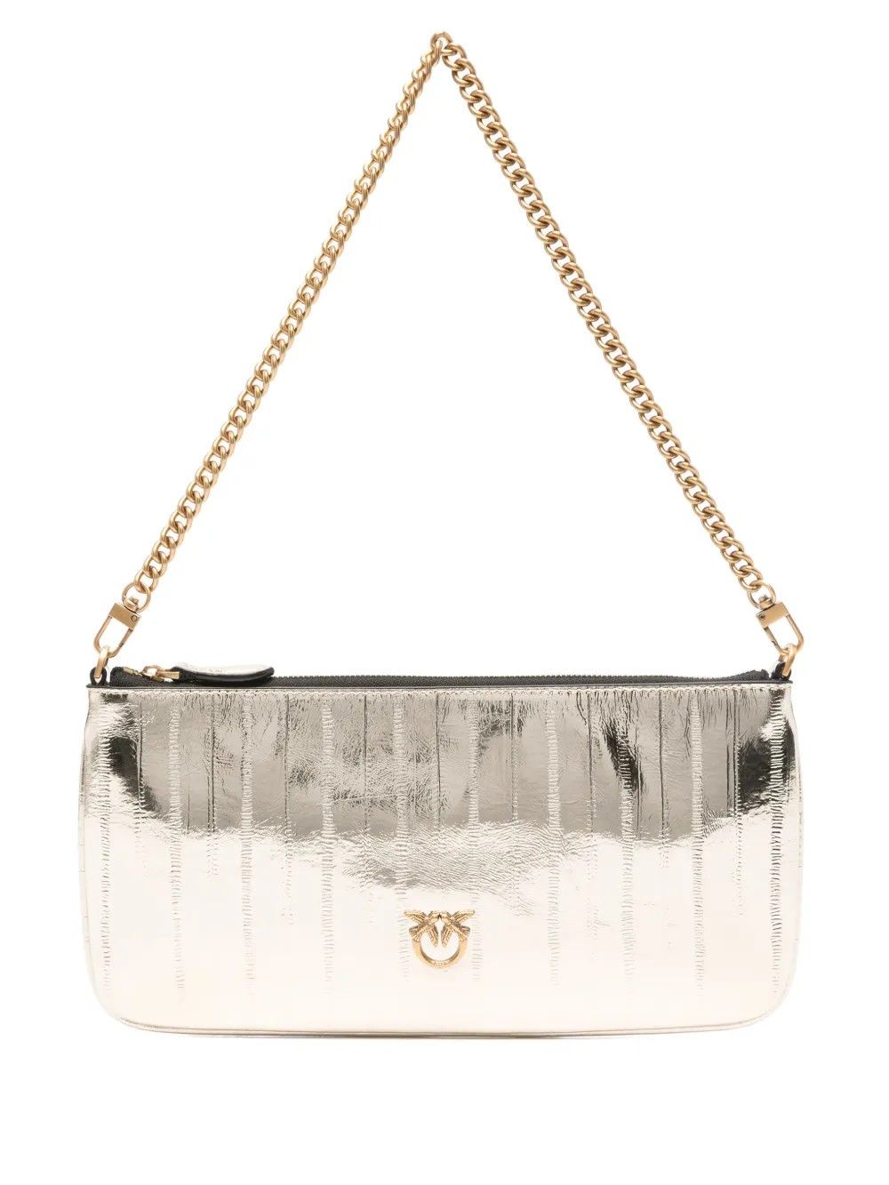 Pinko HORIZONTAL FLAT ANGUILLA LAMIN GOLD-ANTIQUE GOLD