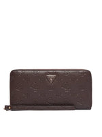 Afbeelding in Gallery-weergave laden, Guess DIANA SLG LARGE ZIP AROUND CHOCOLATE LOGO
