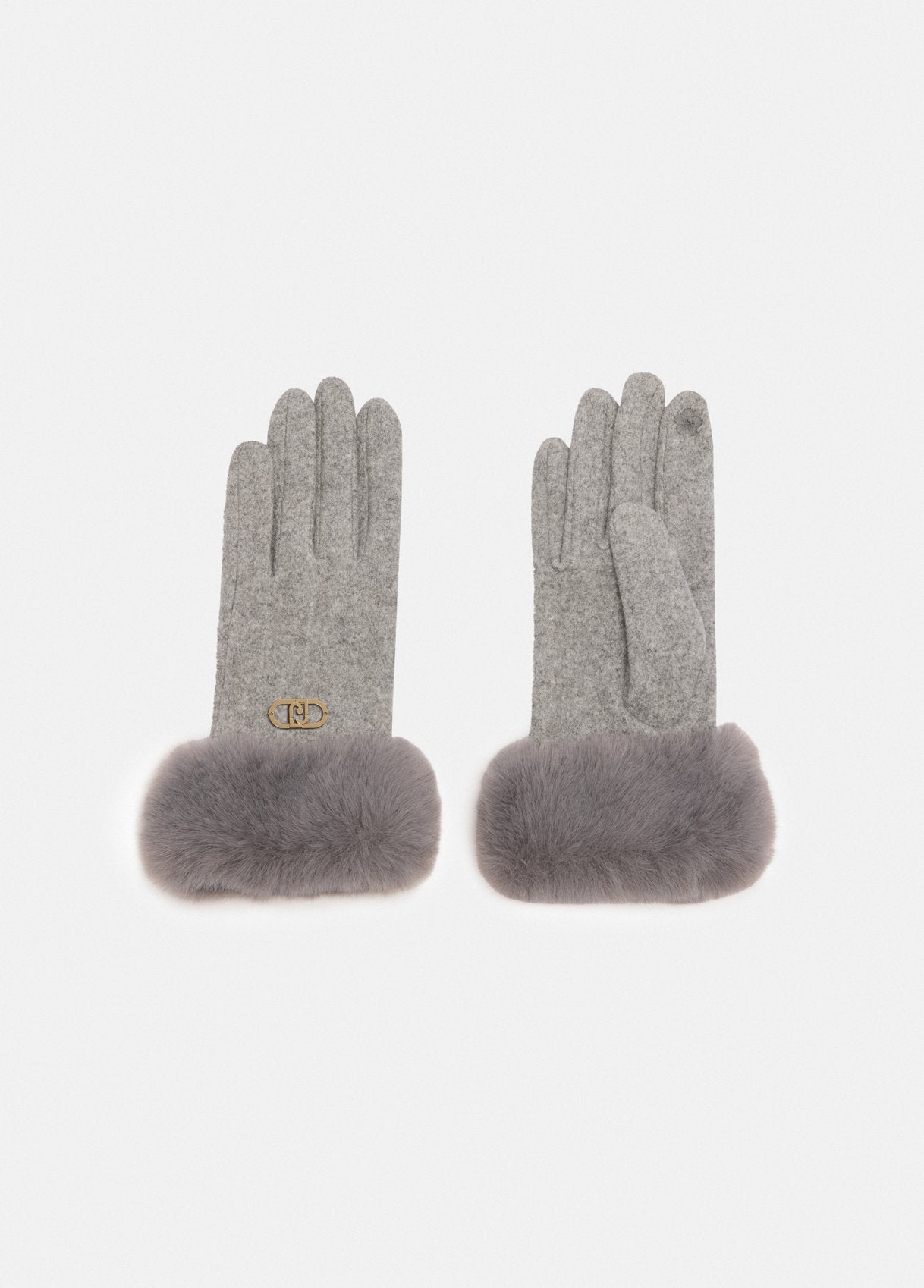 LIU JO FAKE FUR - GLOVES  GRIGIO GHIACCIO