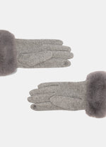 Afbeelding in Gallery-weergave laden, LIU JO FAKE FUR - GLOVES  GRIGIO GHIACCIO
