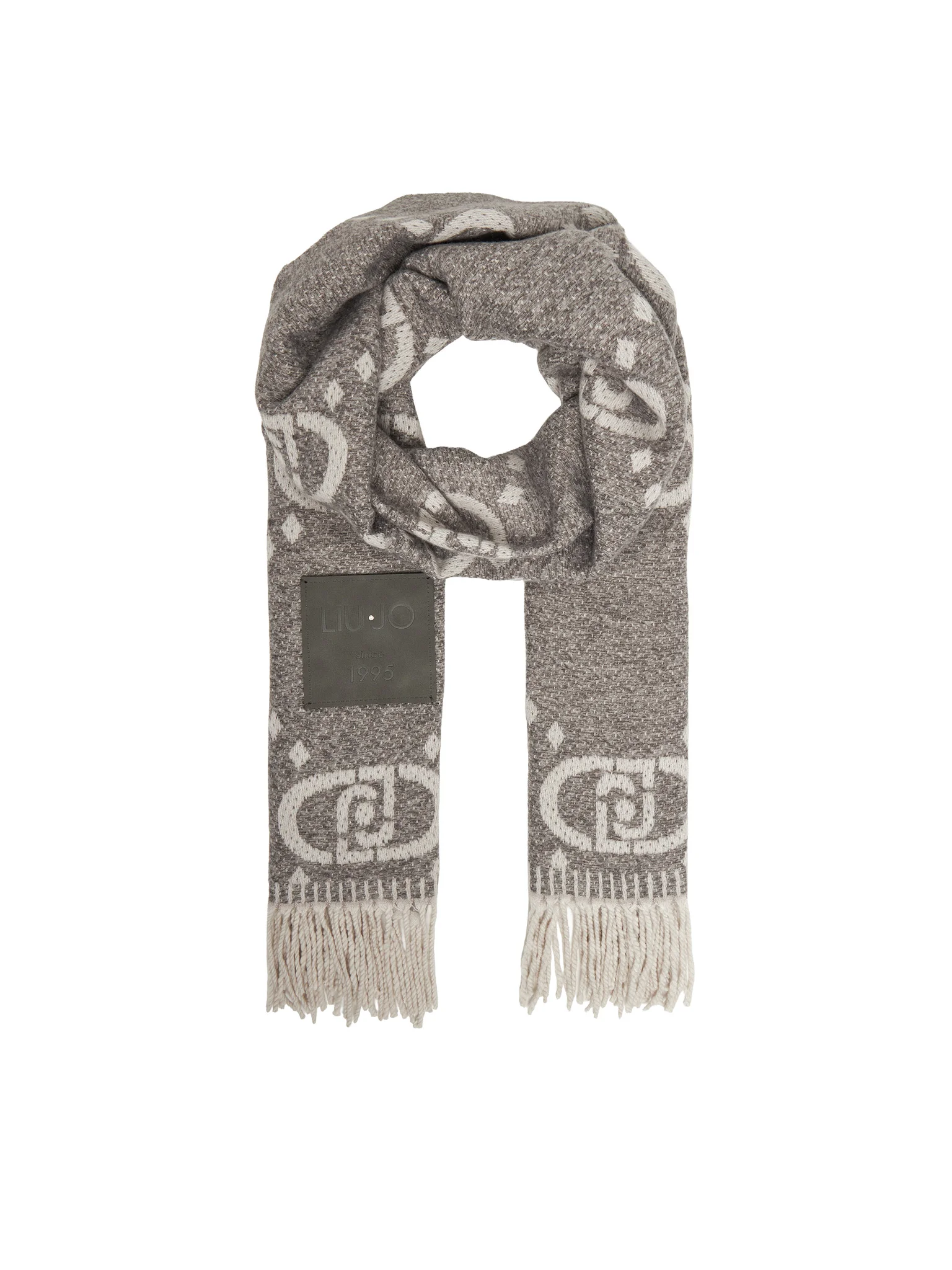 LIU JO LOGO - SCARF/SHAWL   GREY CLOUD