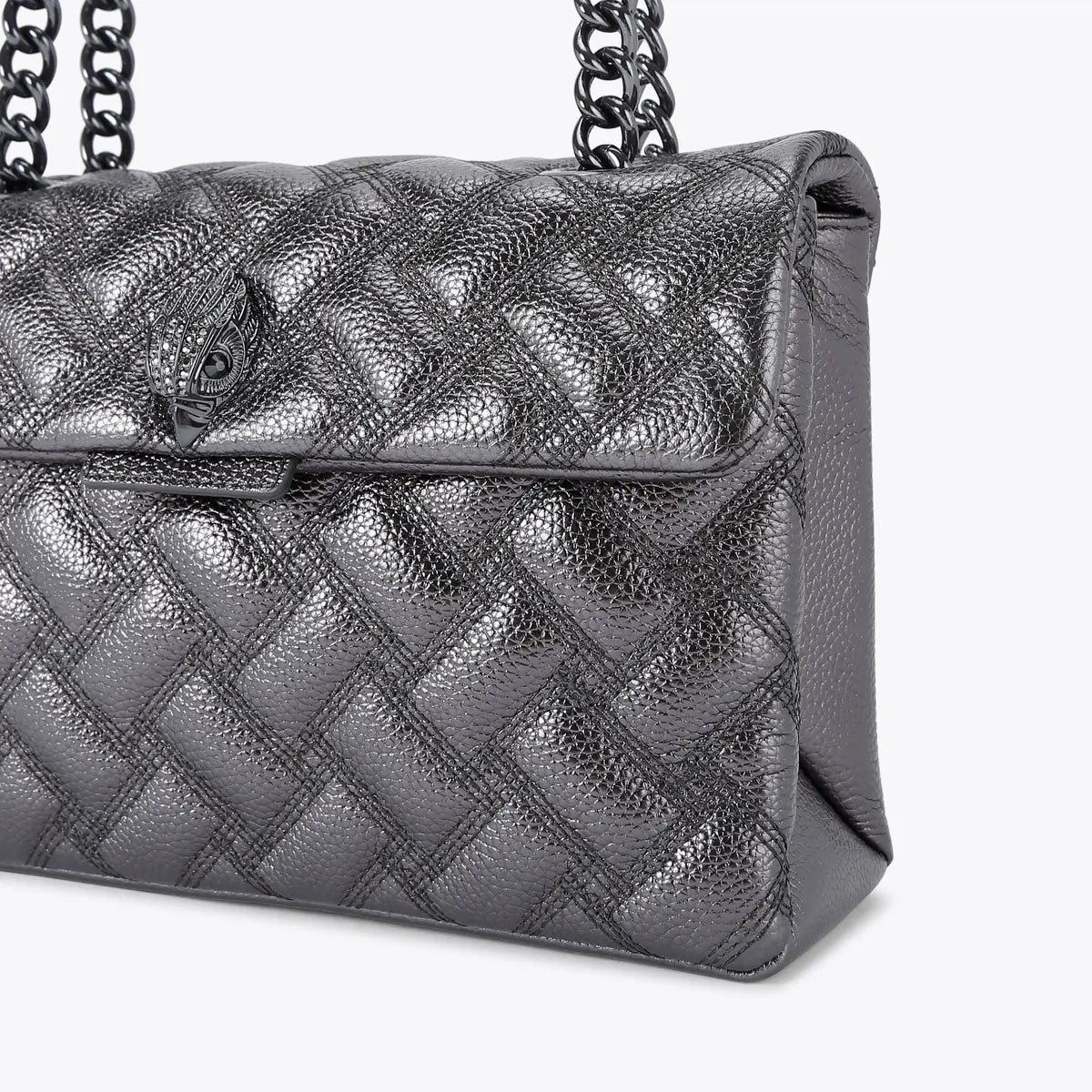 Kurt Geiger Kensington Bag Drench Gunmetal Leather