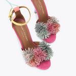 Afbeelding in Gallery-weergave laden, Kurt Geiger Pom Pom Ankle Tie Sandal Mult/Other Suede
