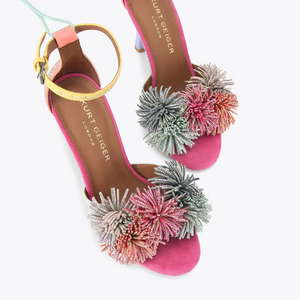 Kurt Geiger Pom Pom Ankle Tie Sandal Mult/Other Suede