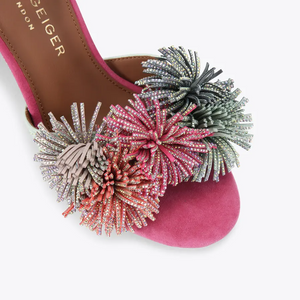 Kurt Geiger Pom Pom Ankle Tie Sandal Mult/Other Suede