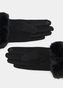 LIU JO FAKE FUR - GLOVES   NERO