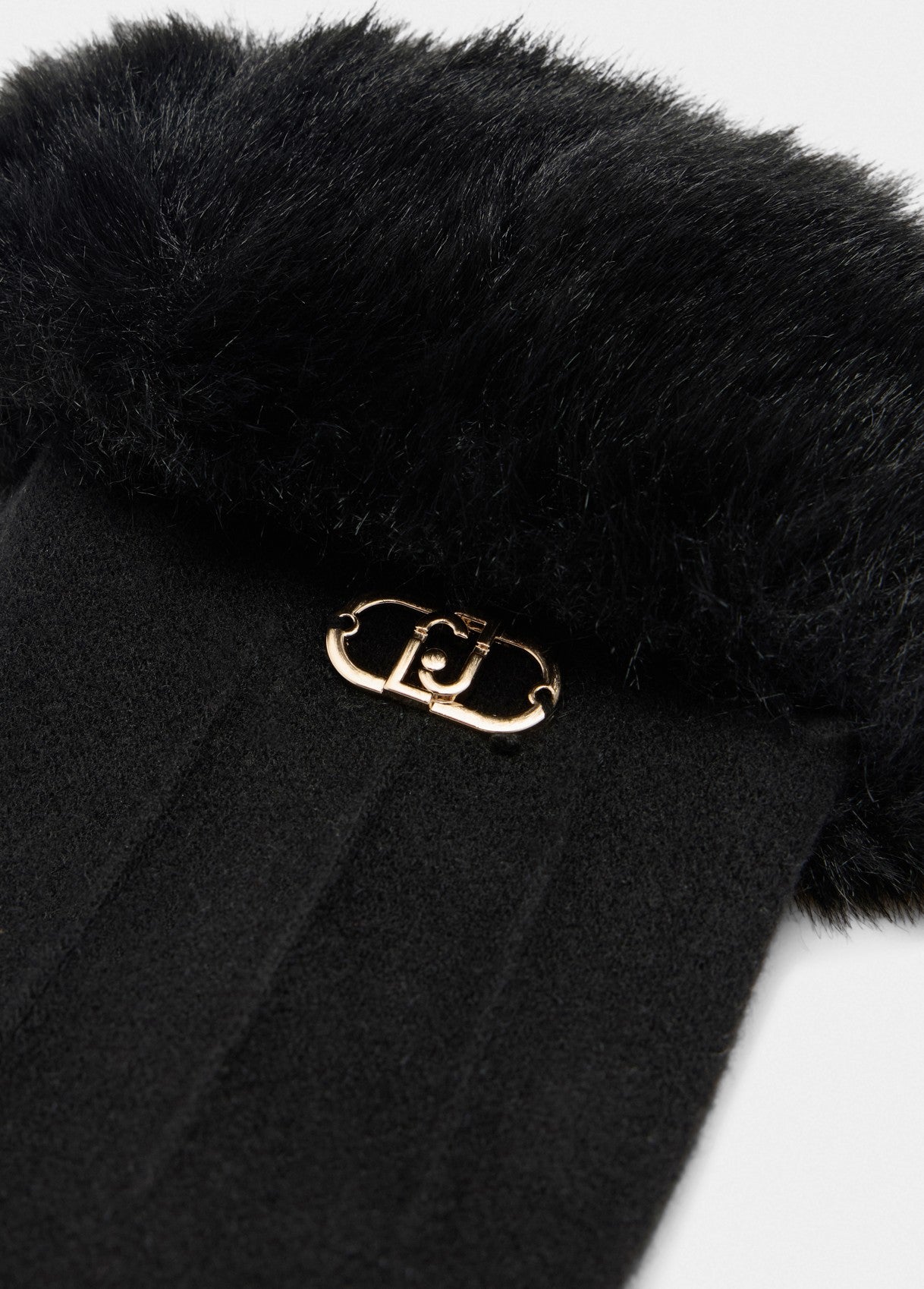 LIU JO FAKE FUR - GLOVES   NERO