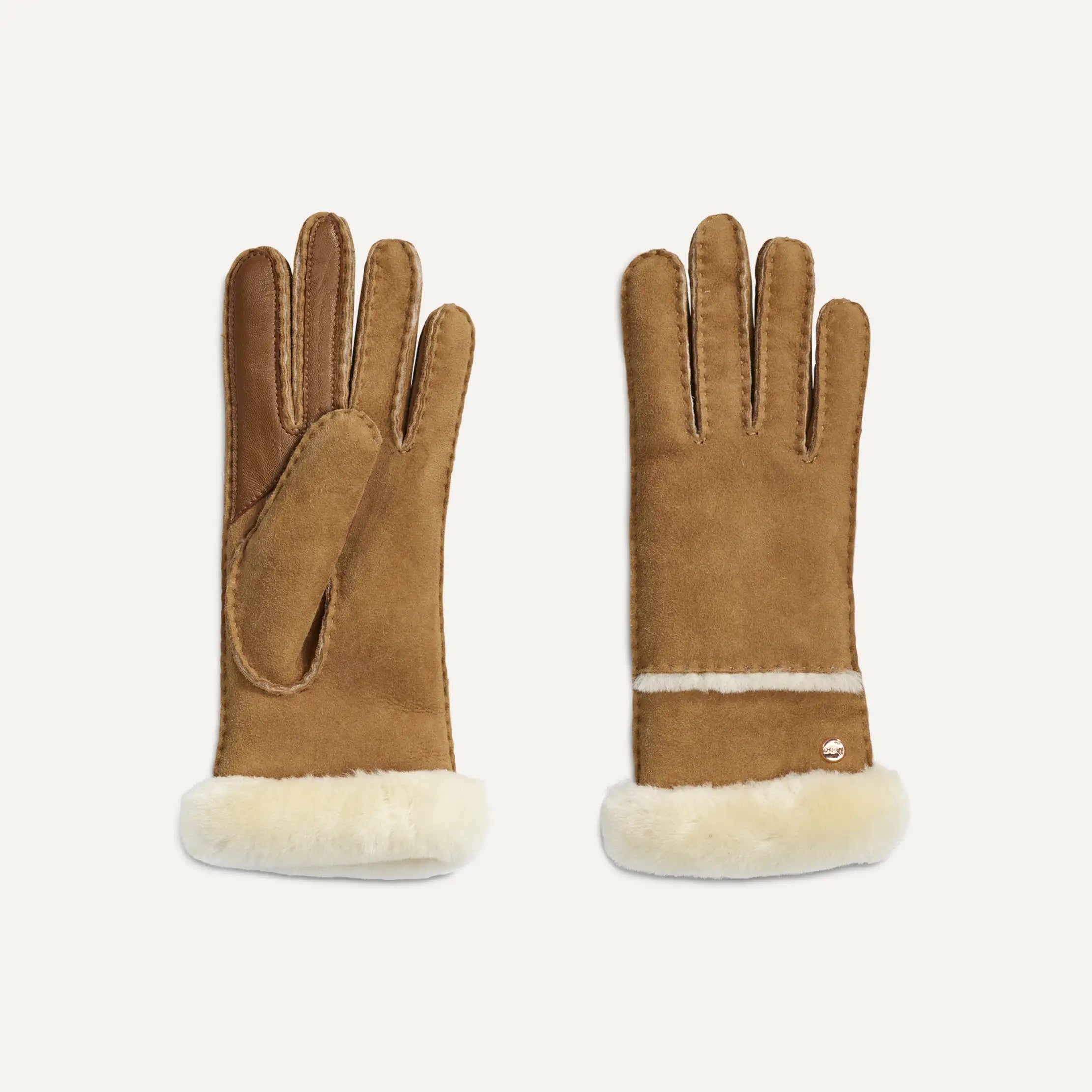 UGG Sheepskin Seamed Glove Chestnut