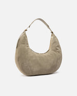 Afbeelding in Gallery-weergave laden, Pinko SLOUCHY HOBO BIG SUEDE + VITEL BEIGE ALUMINIUM-ANTIQUE GOLD
