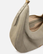 Afbeelding in Gallery-weergave laden, Pinko SLOUCHY HOBO BIG SUEDE + VITEL BEIGE ALUMINIUM-ANTIQUE GOLD
