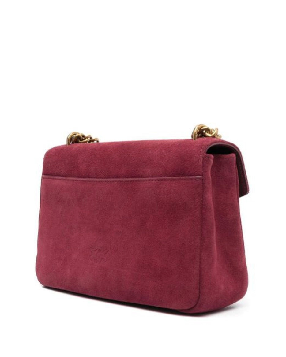 Pinko CUPIDO MESSENGER CLASSIC SUEDE bordeaux