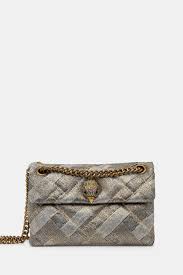 Kurt Geiger 690-MINI KENSINGTON SOFT BAG-GOLD COMB-DENIM