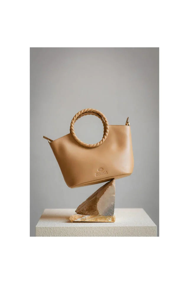 Fred De La Bretoniere Adonia Handbag nappa leather Beige