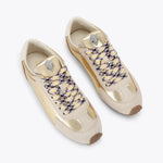 Afbeelding in Gallery-weergave laden, Kurt Geiger Islington Sneaker Gold Comb-Suede/leather
