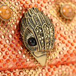 Afbeelding in Gallery-weergave laden, Kurt Geiger 690-MINI KENSINGTON JEWEL-RED COMB-FABRIC
