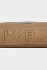 Afbeelding in Gallery-weergave laden, Karl Lagerfeld IKON SMOOTH EW SHOULDER BAG MUSHROOM BROWN
