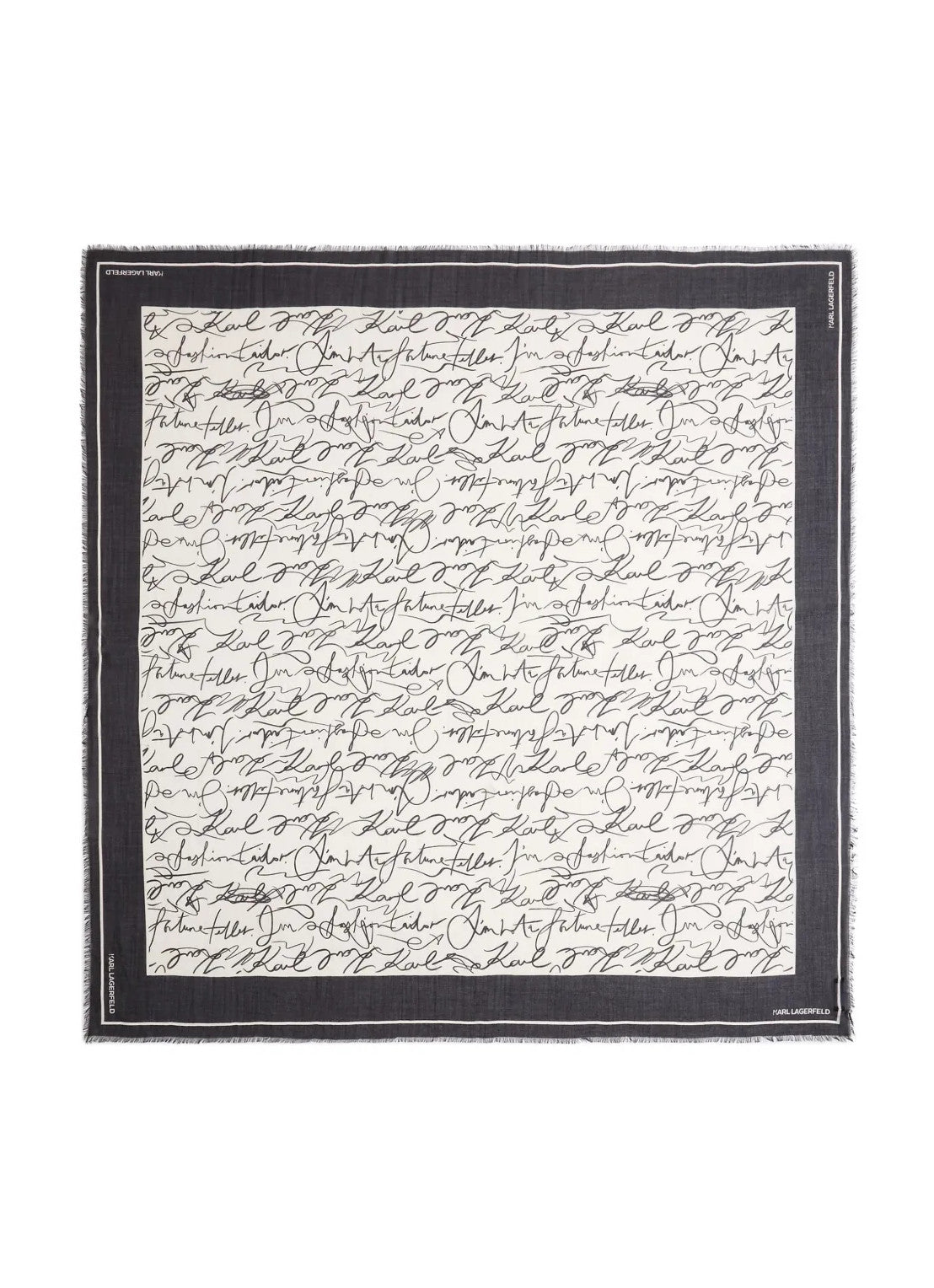 Karl Lagerfeld K/ESSENTIAL SCRIBBLE MDL SCARF Cannoli Cream