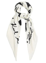 Afbeelding in Gallery-weergave laden, Karl Lagerfeld  MONOGRAM JKRD BL/WH SCARF WHITE/BLACK
