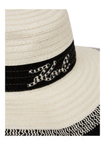 Afbeelding in Gallery-weergave laden, Karl Lagerfeld K/Signature STR Log Summer Hat White/Black
