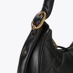 Afbeelding in Gallery-weergave laden, KENSINGTON PUFF SM HOBO-BLACK-LEATHER
