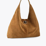 Afbeelding in Gallery-weergave laden, Kurt Geiger 690-CHELSEA LG SLOUCH HOBO-TAN-SUEDE
