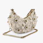 Afbeelding in Gallery-weergave laden, Kurt Geiger 690 SM Chelsea Chain Hobo Cream Comb Fabric
