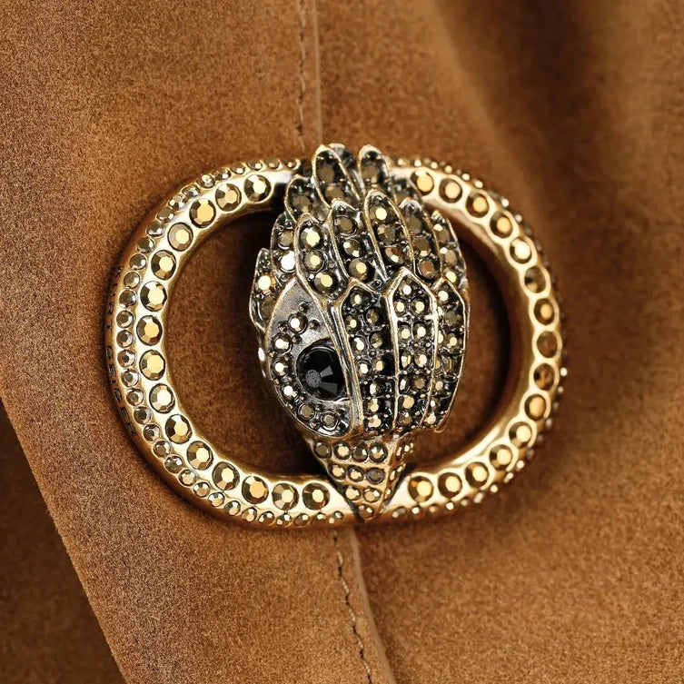 Kurt Geiger 690-CHELSEA LG SLOUCH HOBO-TAN-SUEDE