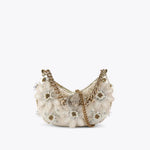 Afbeelding in Gallery-weergave laden, Kurt Geiger 690 SM Chelsea Chain Hobo Cream Comb Fabric

