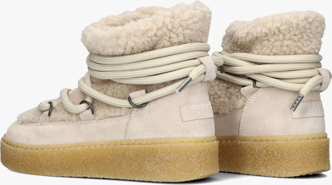 Shabbies Senna Lana Sneaker wool fur Off White