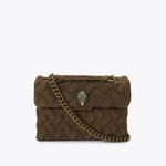 Afbeelding in Gallery-weergave laden, Kurt Geiger Leather Kensington bag brown suede
