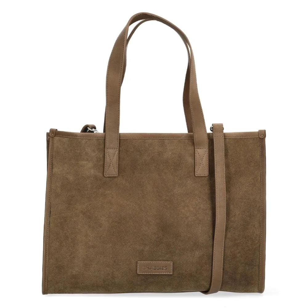 Shabbies Verena Handbag Cow Suede Light Brown