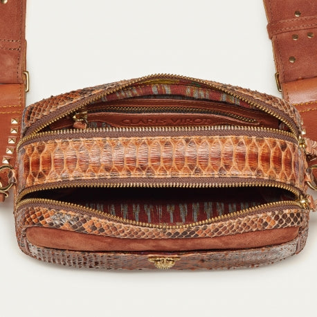 Claris Virot Sac Python Lily Moka