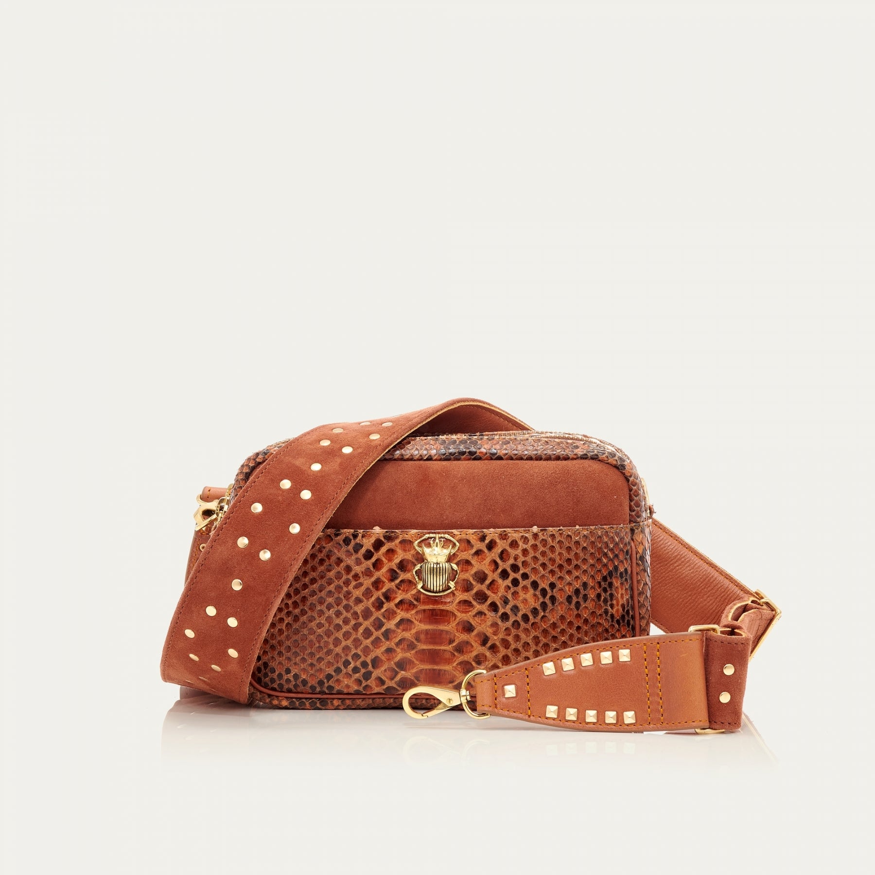 Claris Virot Sac Python Lily Moka