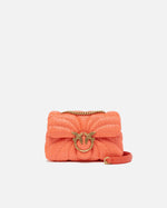 Afbeelding in Gallery-weergave laden, Pinko LOVE PUFF MINI CL RAFIA BUTTER MANDARIN RED-ANTIQUE GOLD
