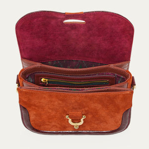 Claris Virot Sac Veau Velours Mini Manon Brique