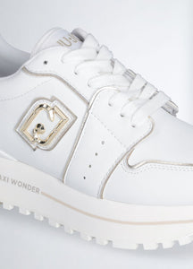 Liu Jo Maxi Wonder 85 Sneaker Calf Leather Laminat White/Light gold