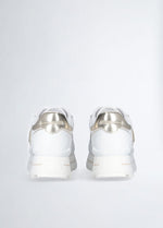Afbeelding in Gallery-weergave laden, Liu Jo Maxi Wonder 85 Sneaker Calf Leather Laminat White/Light gold
