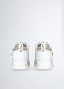 Liu Jo Maxi Wonder 85 Sneaker Calf Leather Laminat White/Light gold