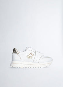 Liu Jo Maxi Wonder 85 Sneaker Calf Leather Laminat White/Light gold