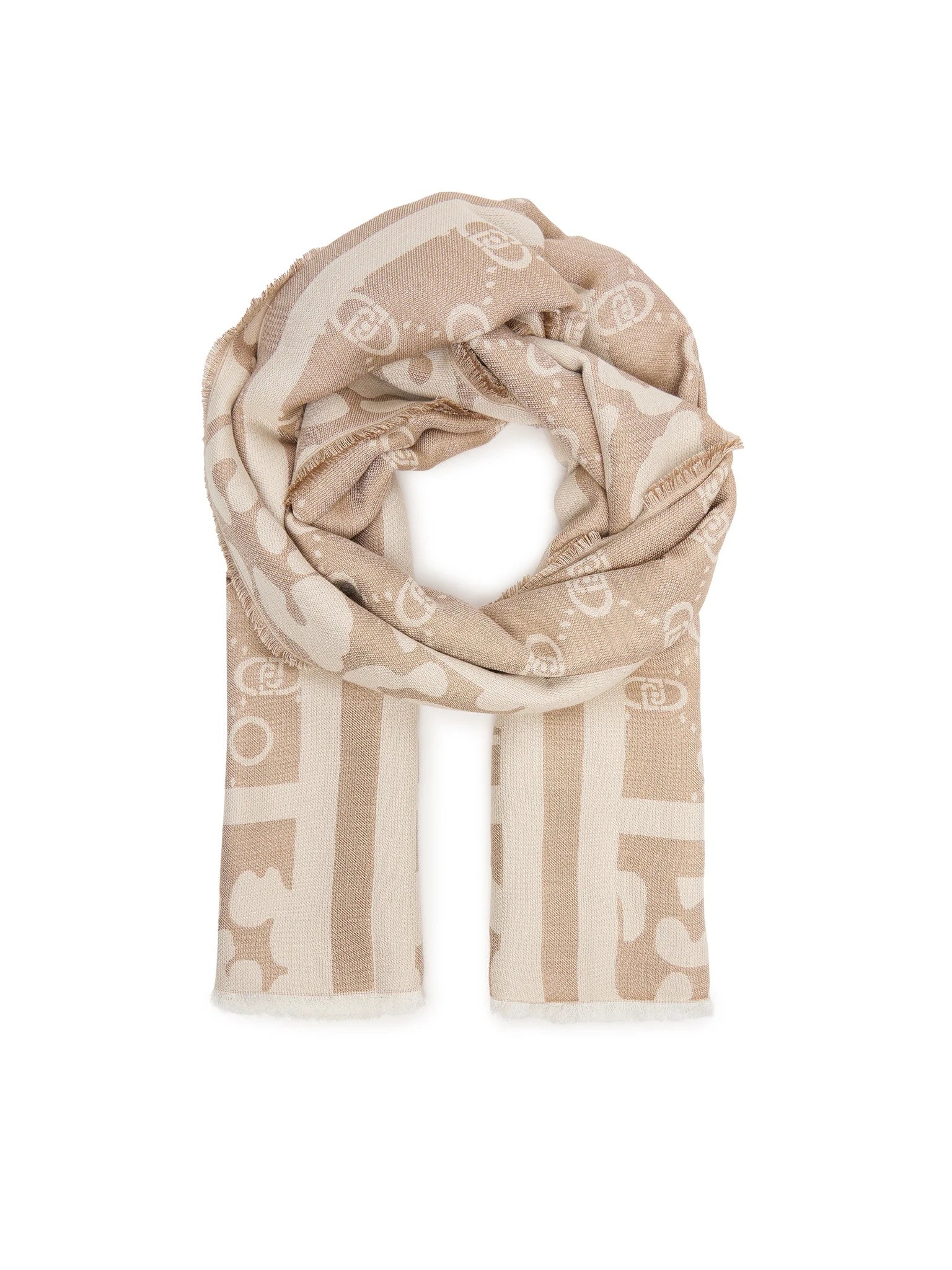 LIU JO MONOGRAM - SCARF/SHAWL   OAT MILK