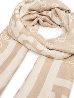 Afbeelding in Gallery-weergave laden, LIU JO MONOGRAM - SCARF/SHAWL   OAT MILK
