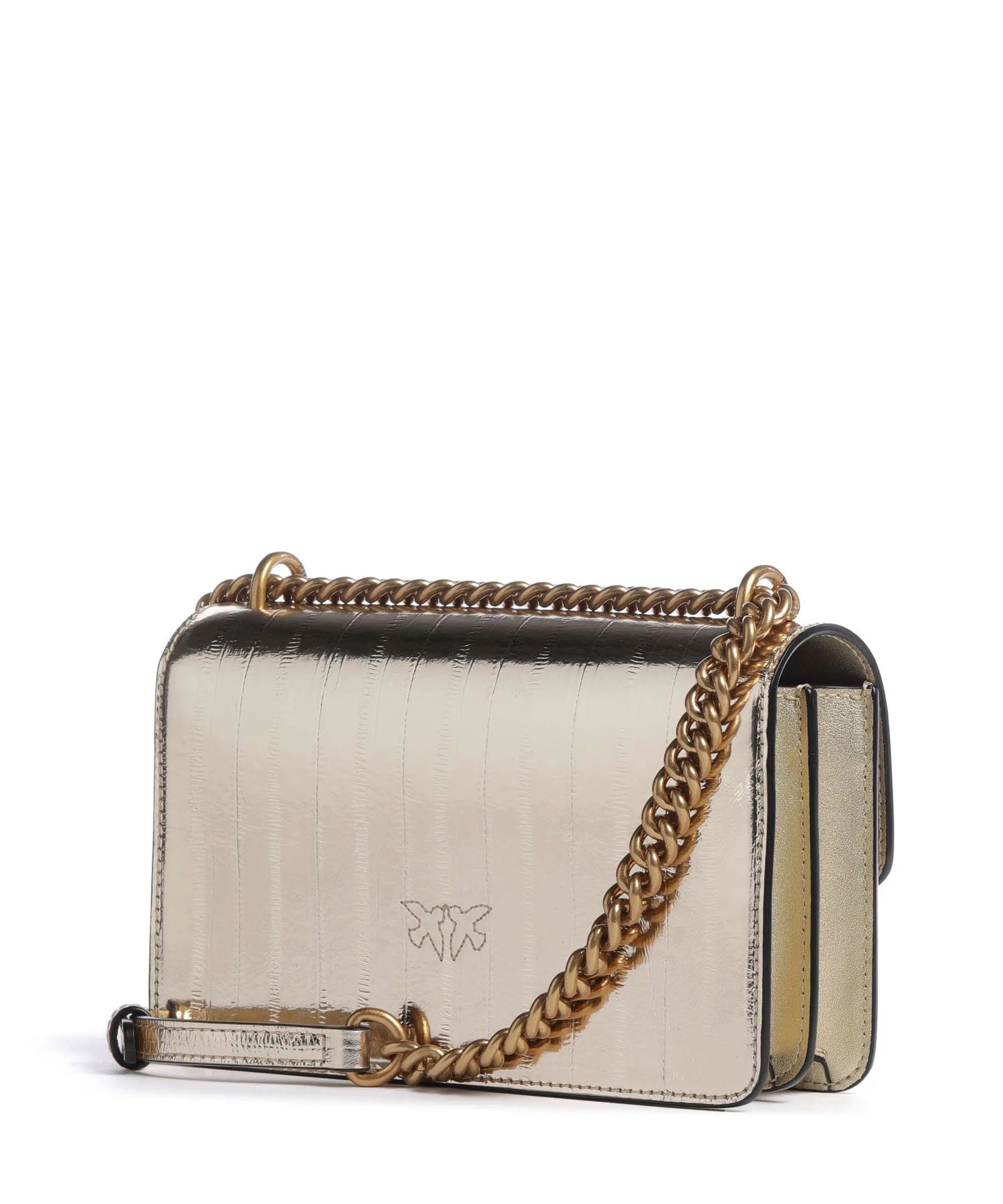 Pinko LOVE ONE MINI DC ANGUILLA LAMI GOLD-ANTIQUE GOLD