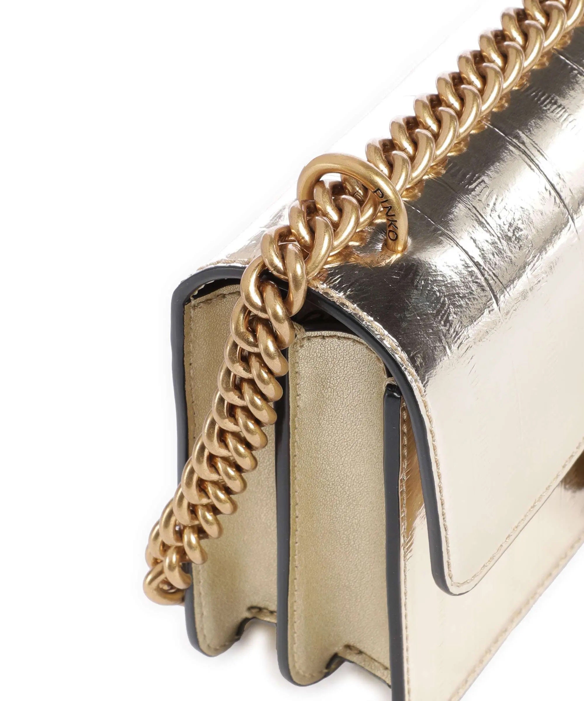 Pinko LOVE ONE MINI DC ANGUILLA LAMI GOLD-ANTIQUE GOLD