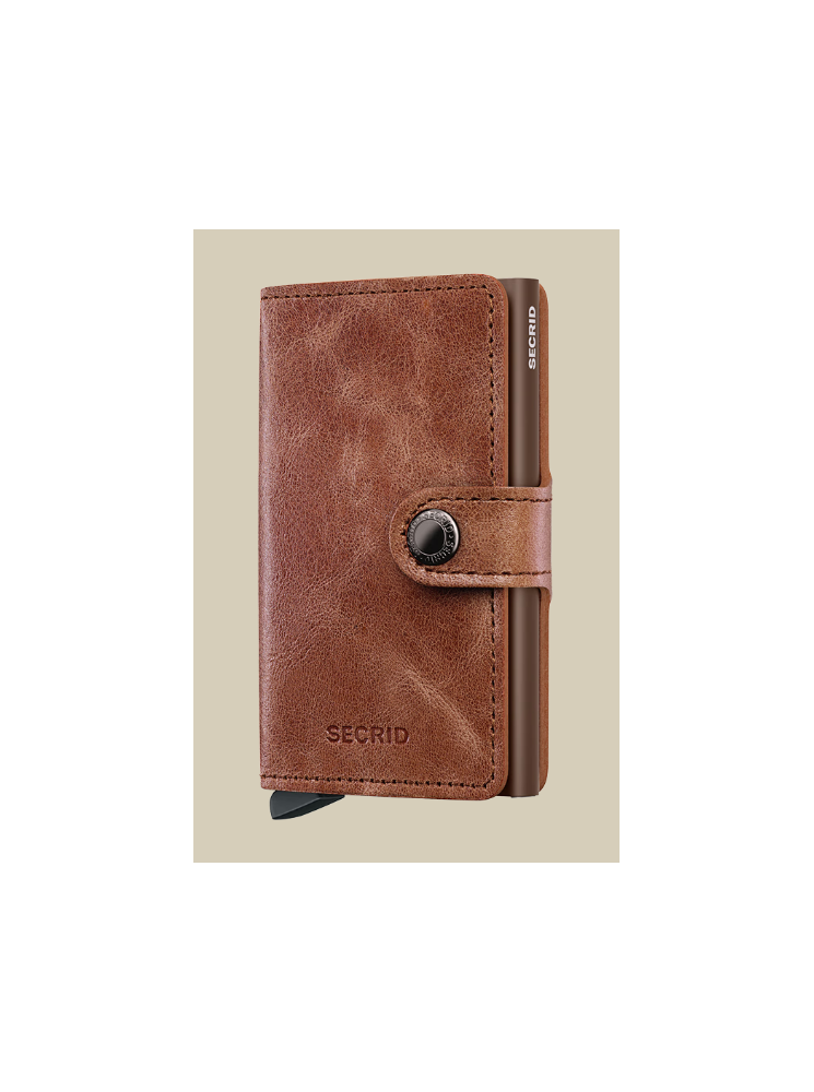 Miniwallet Vintage Cognac-Rust